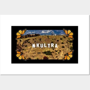 MKULTRA - Hollywood Sign - Monarch Butterflies Posters and Art